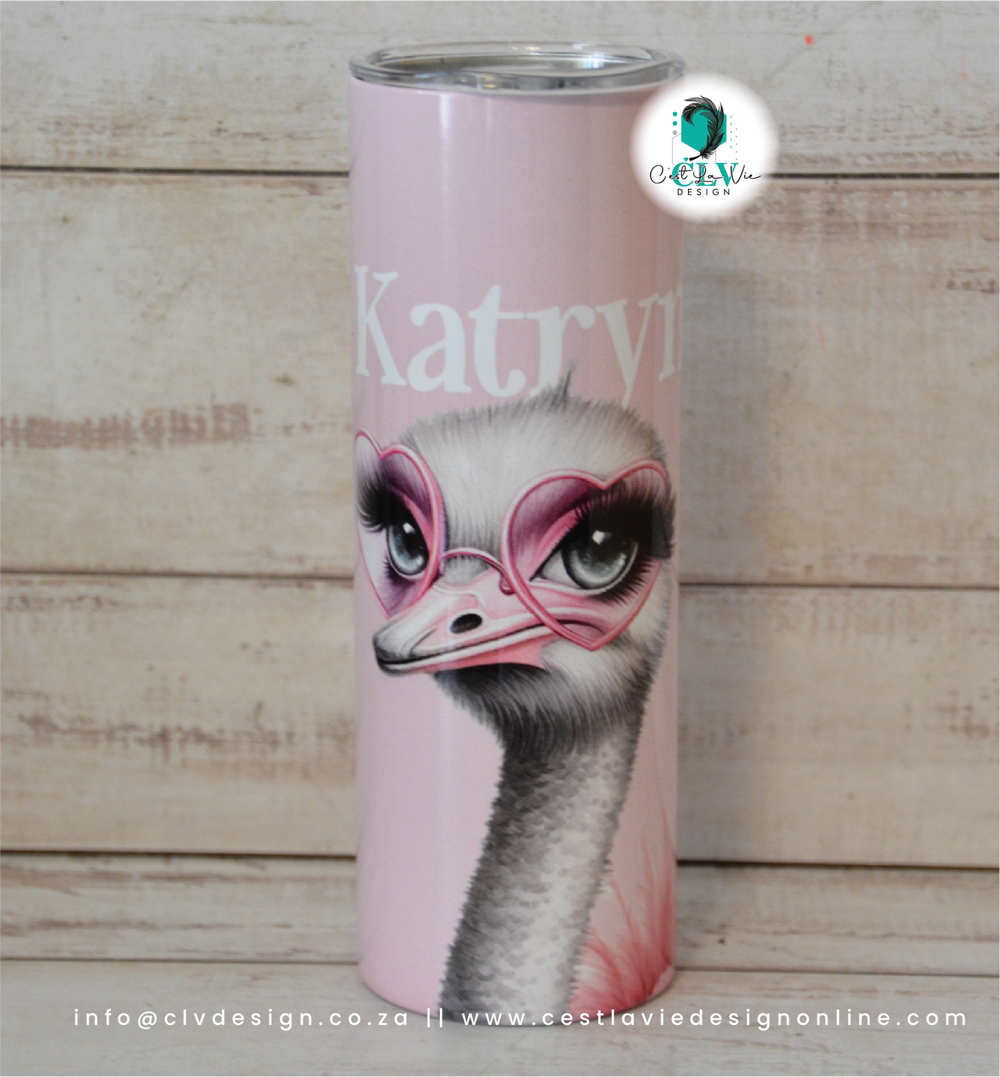 PERSONALISED STEEL SKINNY TUMBLER