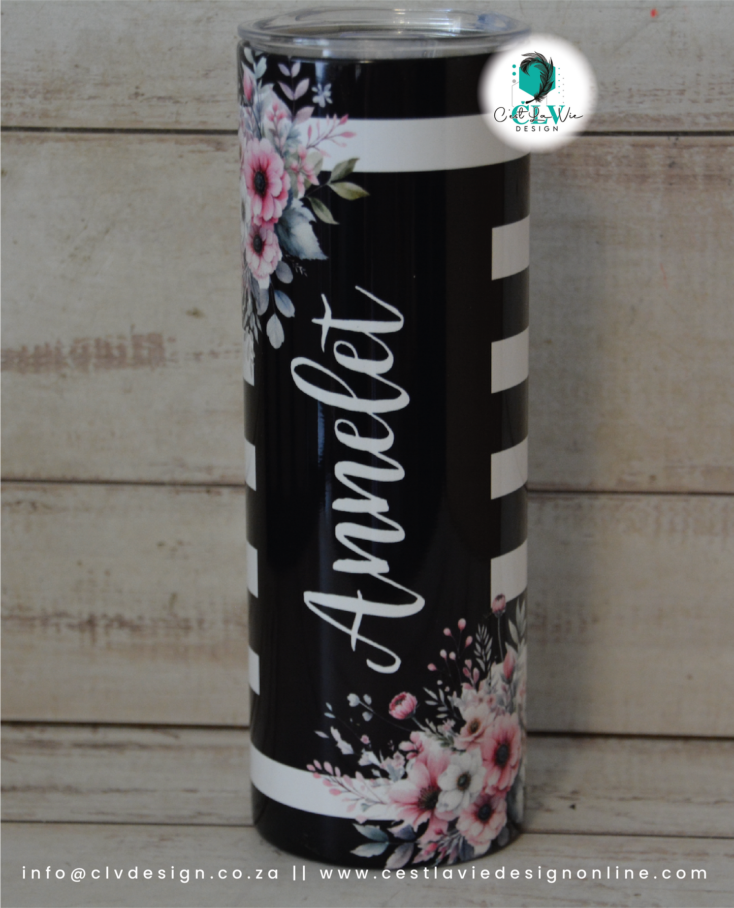 PERSONALISED STEEL SKINNY TUMBLER