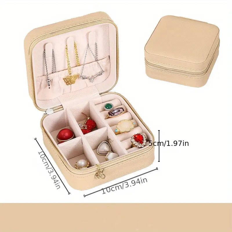 SMALL PU LEATHER JEWELLERY STORAGE BOX