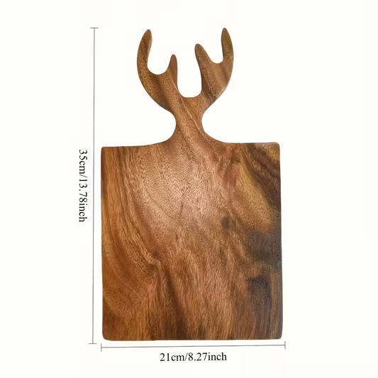 ACACIA DEER ANTLER SHAPED CUTTING BOARD