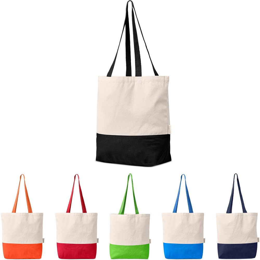 COTTON CANVAS TWO TONE SHOPPER