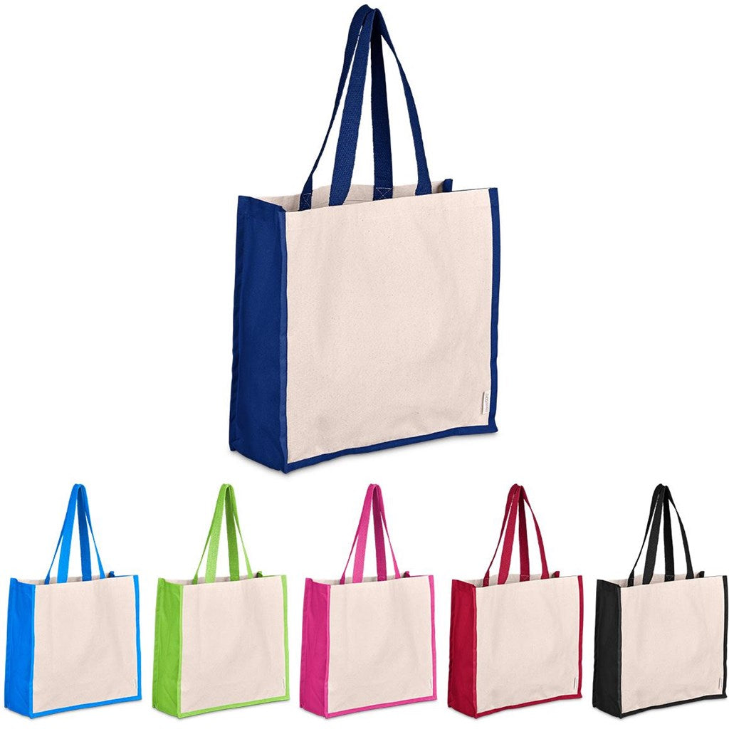 COTTON CANVAS TWO TONE TOTE BAG