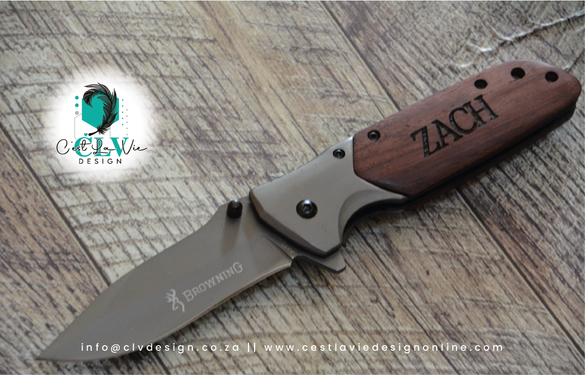 BROWNING LOCK KNIFE (RED WOOD FINISH)