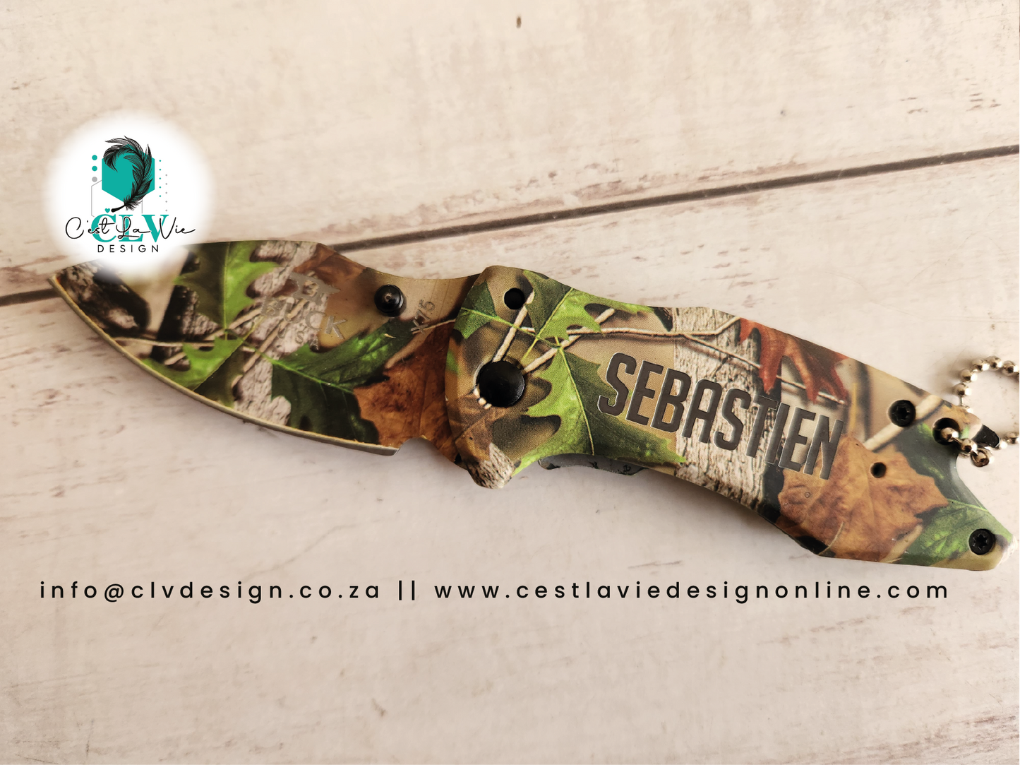 BUCK KNIFE WITH CAMO PRINT
