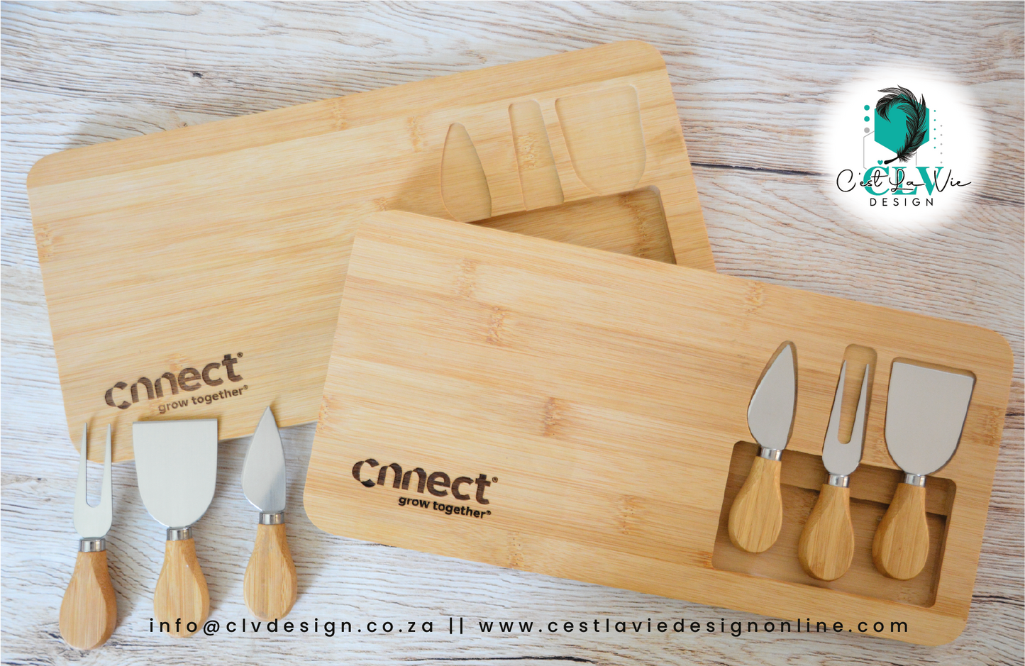 BAMBOO CHEESE BOARD SET