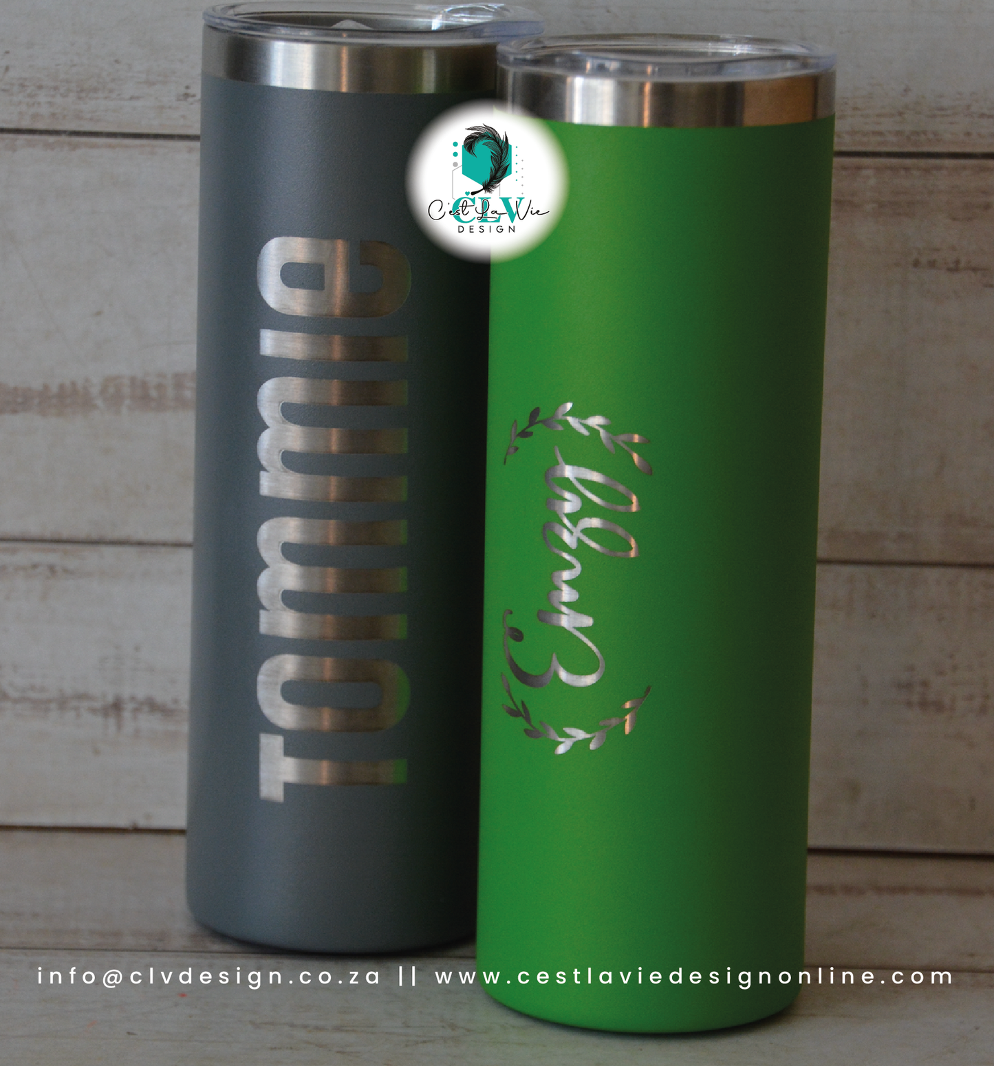 SKINNY STEEL STRAIGHT TUMBLER (ENGRAVED)