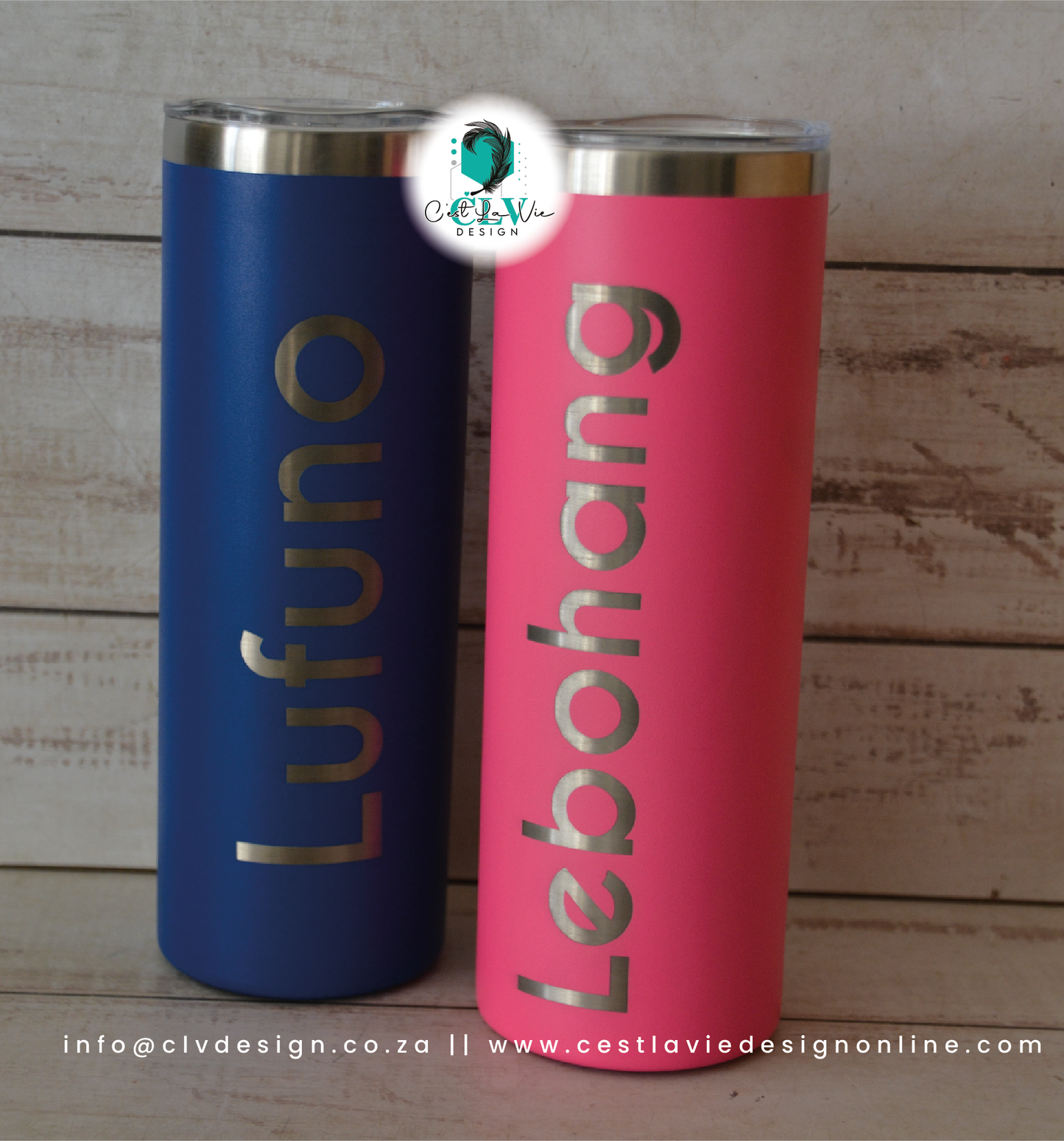 SKINNY STEEL STRAIGHT TUMBLER (ENGRAVED)