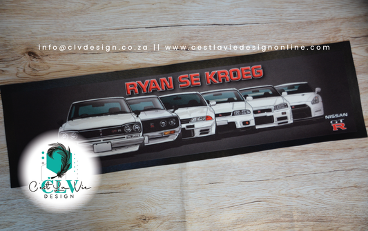 PRINTED BAR RUNNER (88cm x 25cm)