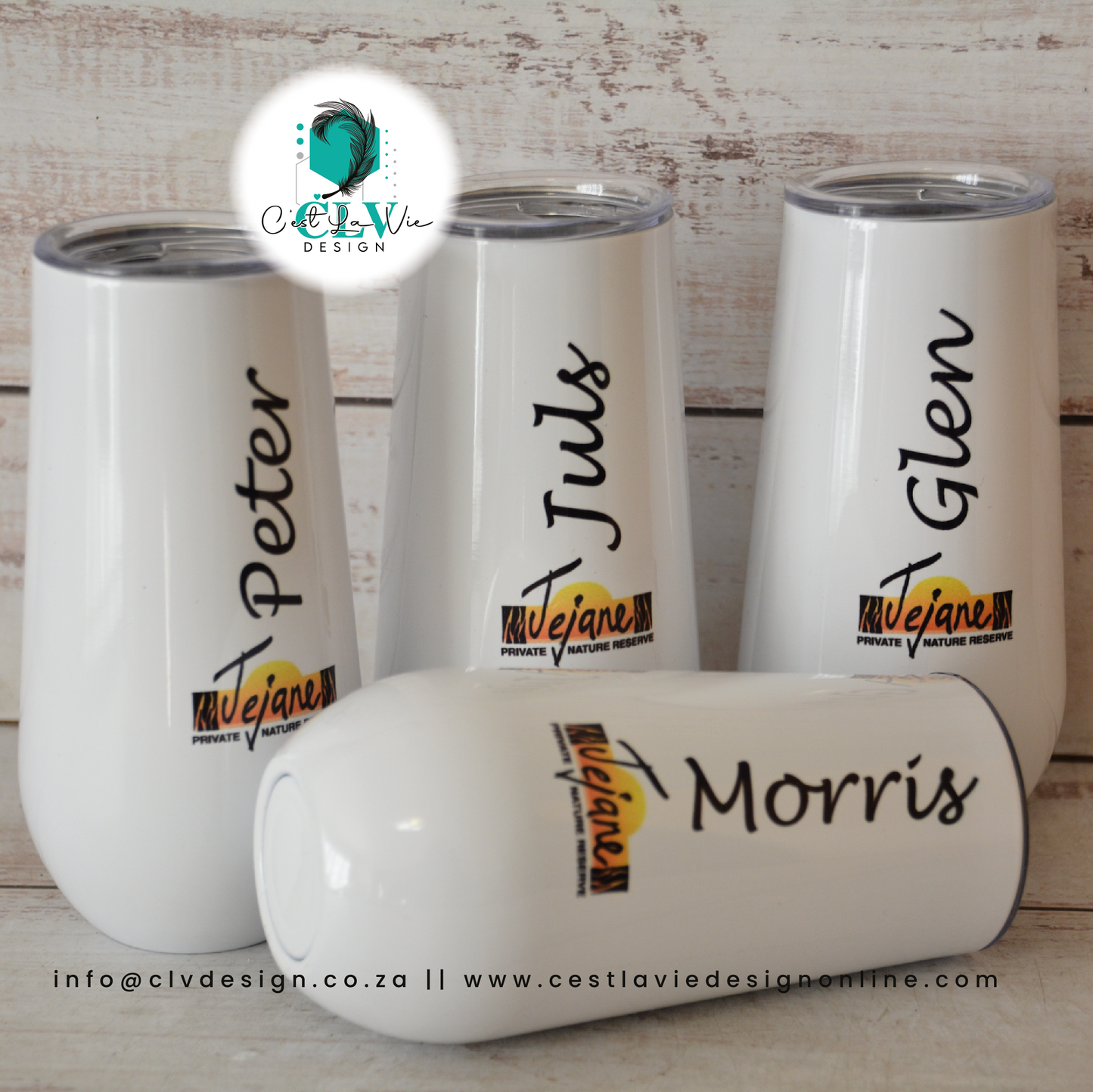 6OZ SMALL STEEL CHAMPAGNE FLUTE (PRINTED)