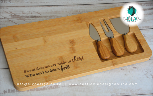 BAMBOO CHEESE BOARD SET