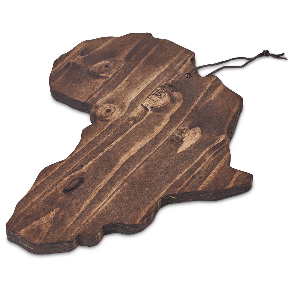 AFRICAN SHAPED WOODEN BOARD