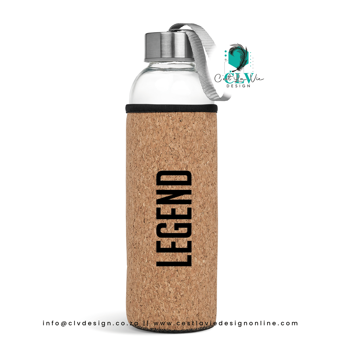 CORK AND GLASS BOTTLE