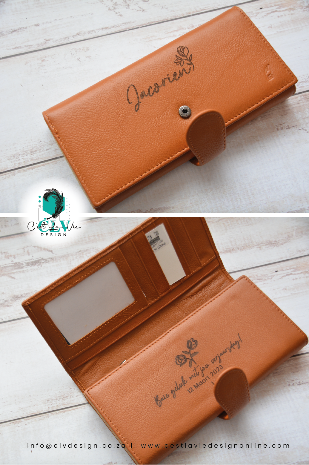 GENUINE LADIES LEATHER WALLET WITH CLIP