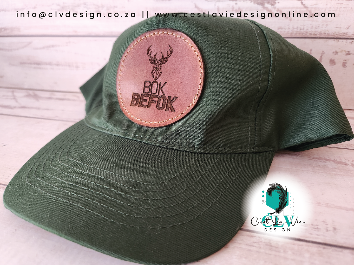 CAPS WITH LEATHER ENGRAVED PATCH (ADULTS)