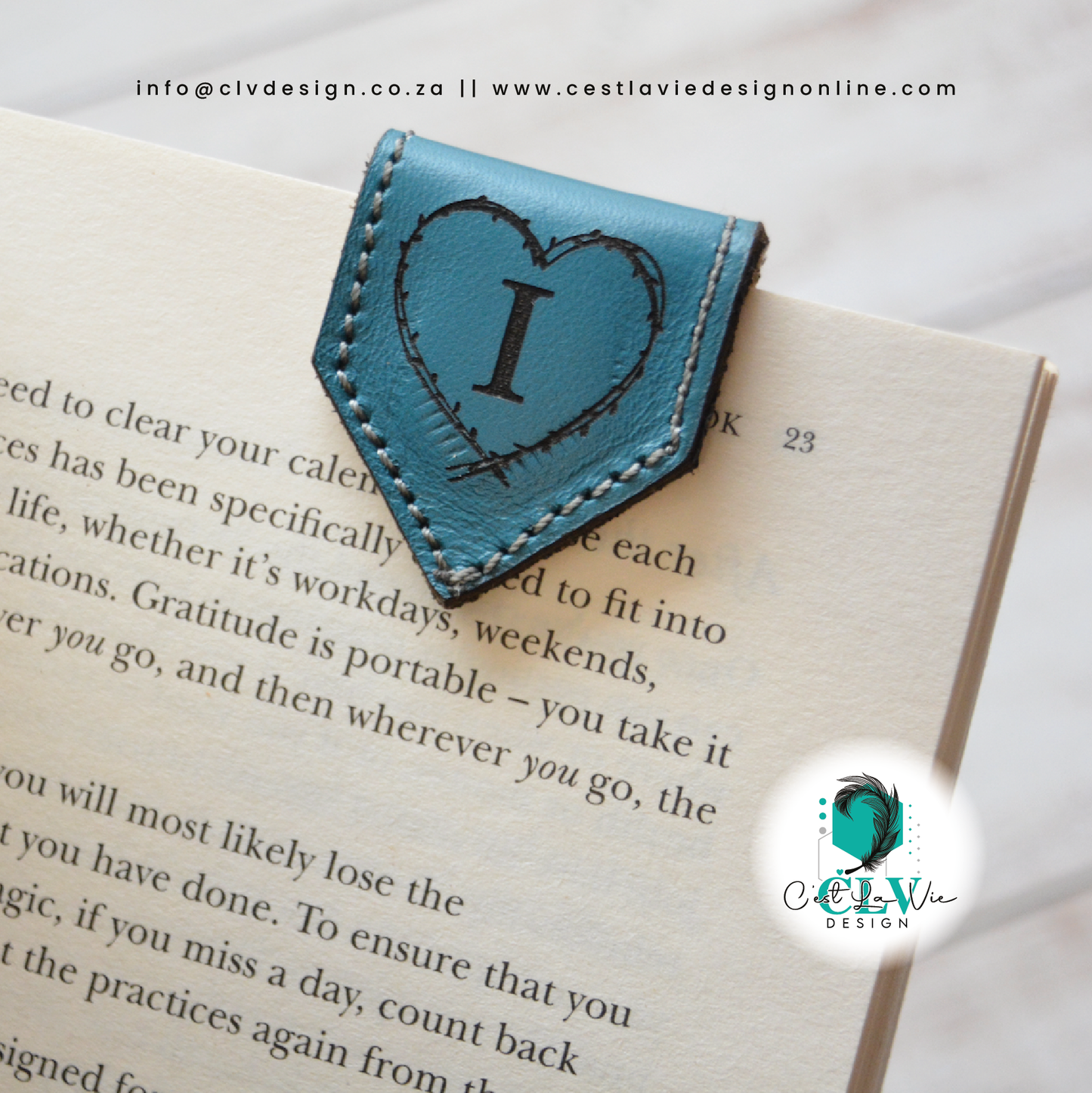 MAGNETIC LEATHER BOOKMARK