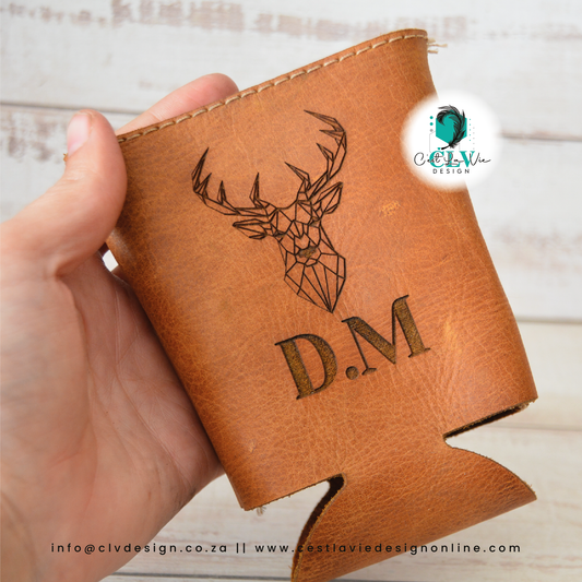 LEATHER CAN HOLDER