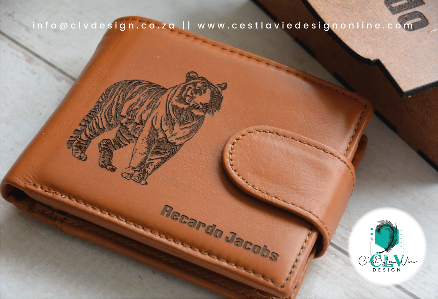 GENUINE LEATHER CAMEL MOUNTAIN WALLET - TAN COLOR