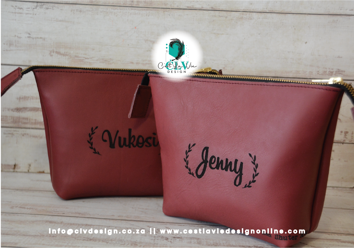 BASIC GENUINE LEATHER BASIC STYLE COSMETIC BAG