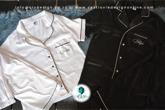 SATIN PIPED SLEEP SETS (ADULT)