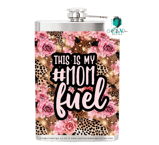 PRINTED PU LEATHER HIP FLASK