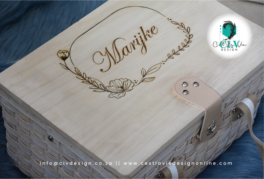 WOODEN PICNIC BASKET (2 PERSON)