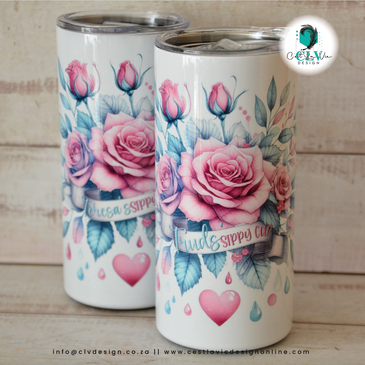 PERSONALISED STEEL SKINNY TUMBLER