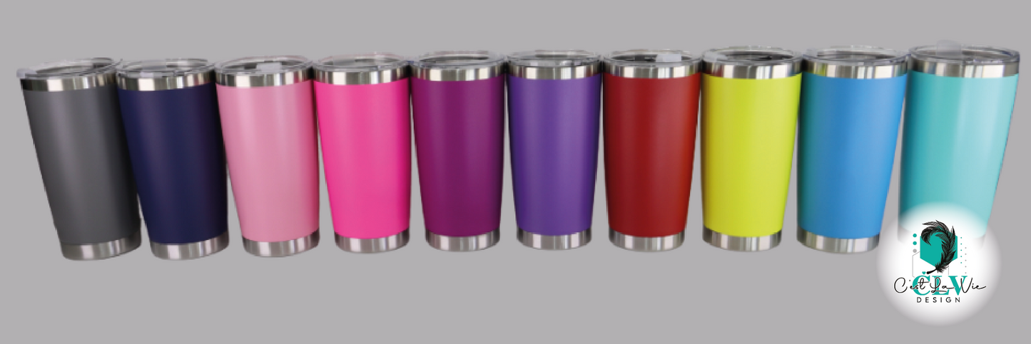 COATED STEEL TUMBLER (ENGRAVED)