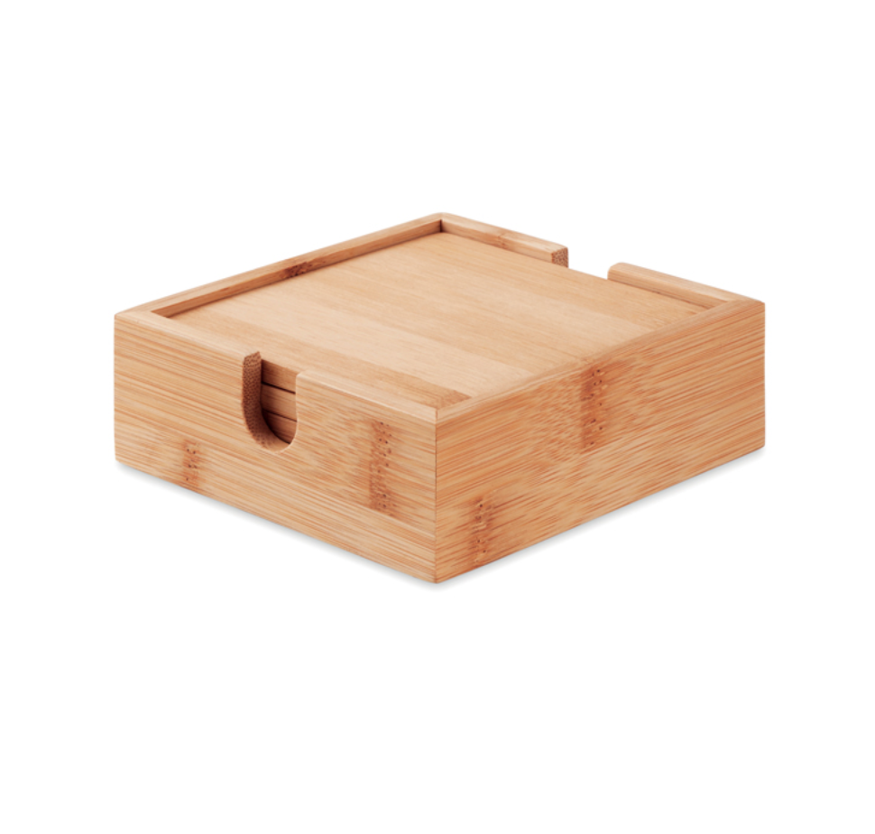 BAMBOO COASTER AND HOLDER