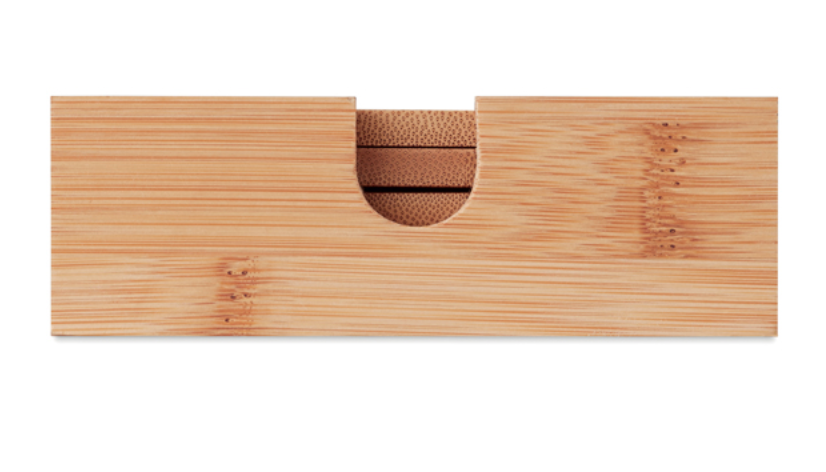 BAMBOO COASTER AND HOLDER