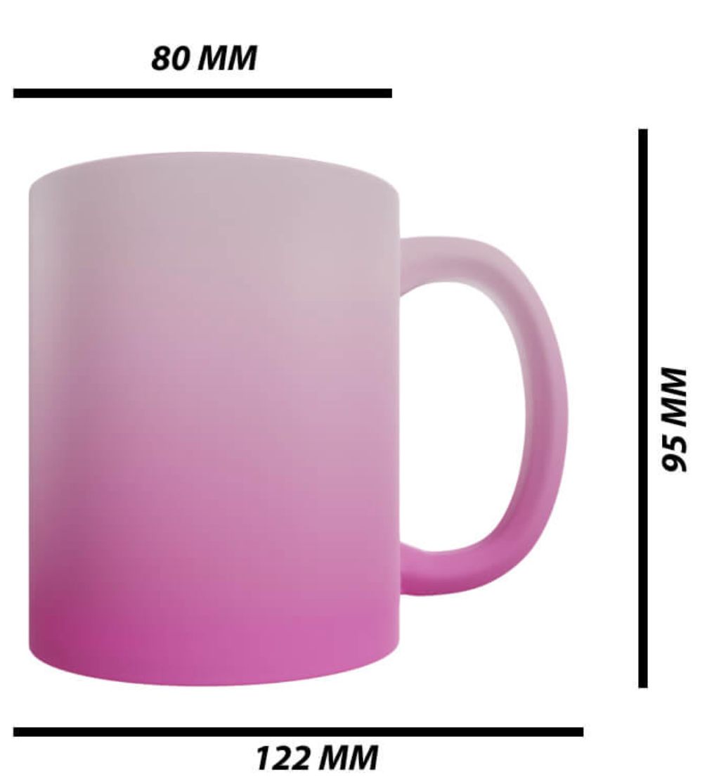 OMBRE FROSTED GLASS MUGS (11OZ)