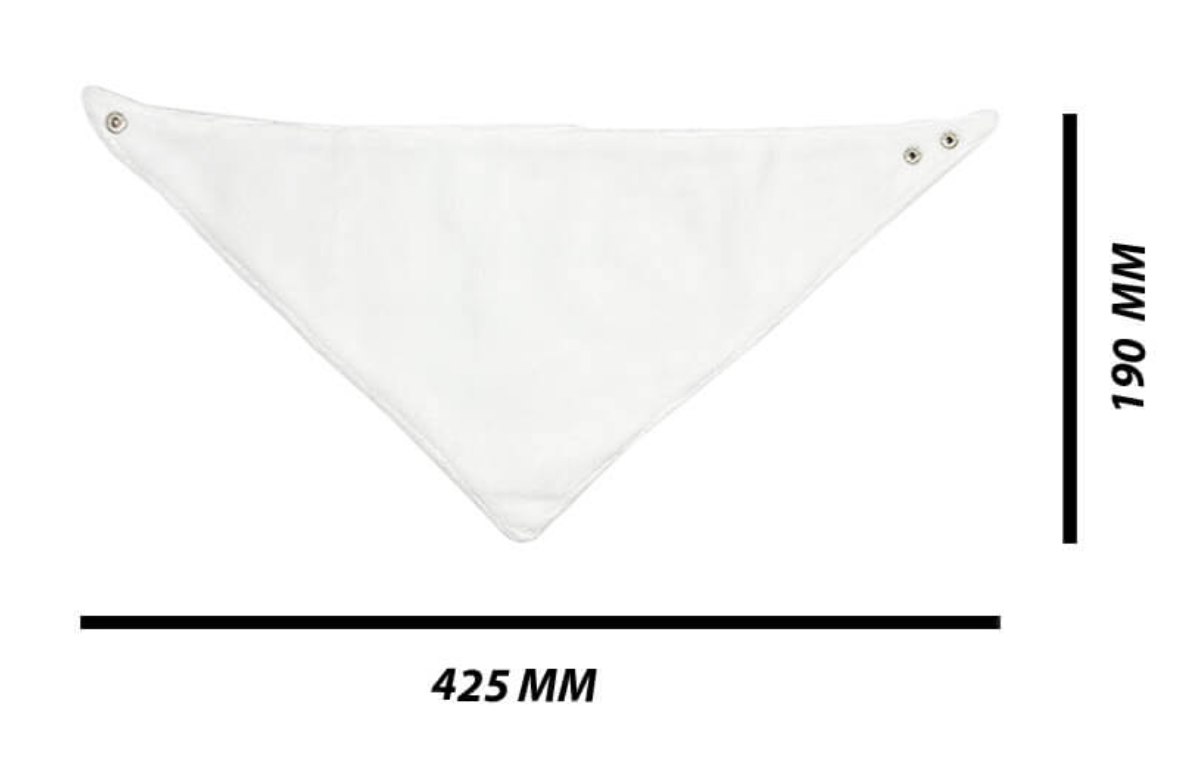 WHITE FABRIC PRINTED BABY BIB