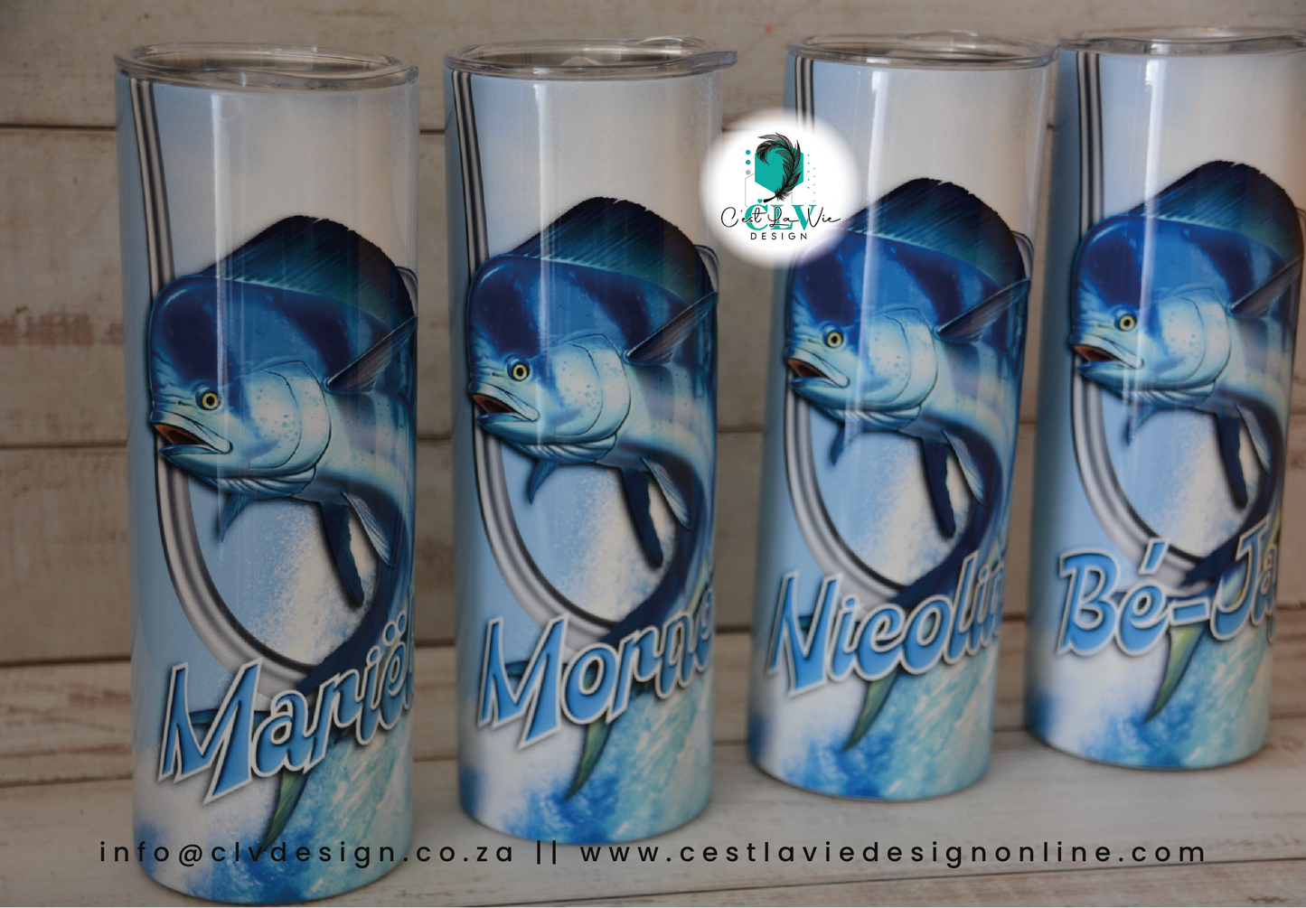 PERSONALISED STEEL SKINNY TUMBLER