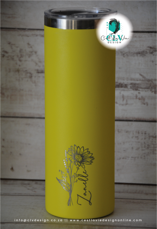 SKINNY STEEL STRAIGHT TUMBLER (ENGRAVED)