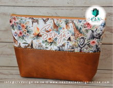 Load image into Gallery viewer, GENUINE LEATHER HALF LEATHER, HALF PRINT BAG