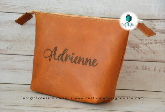 BASIC GENUINE LEATHER BASIC STYLE COSMETIC BAG