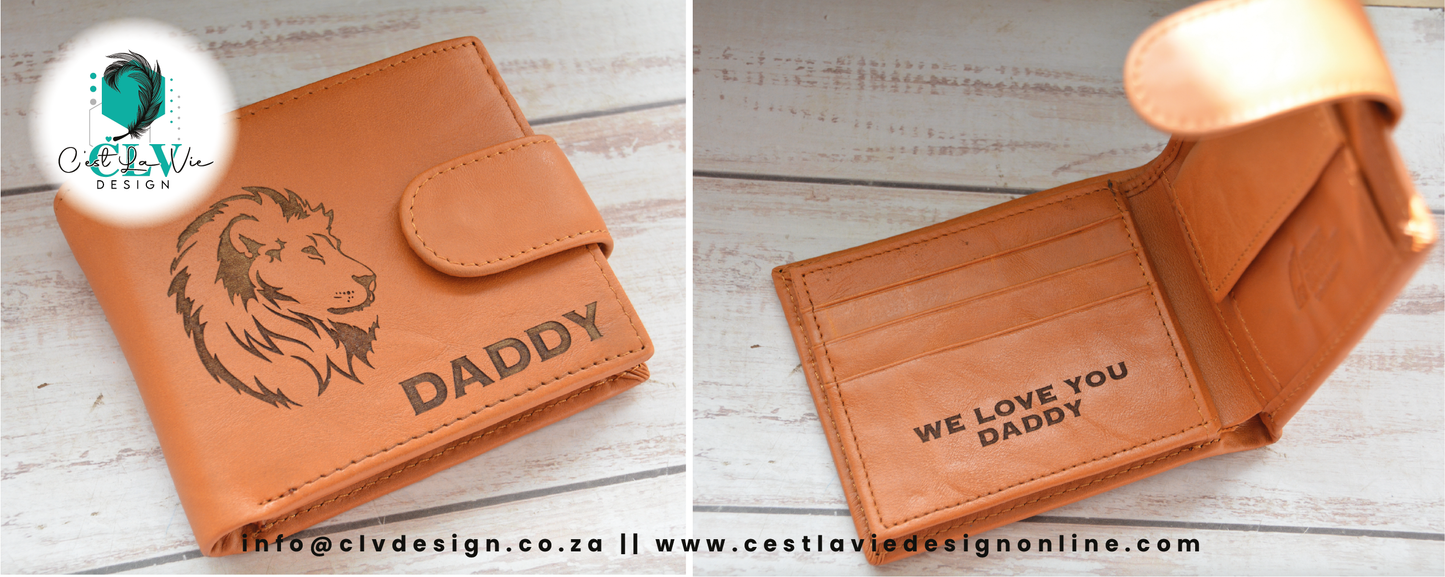 GENUINE LEATHER CAMEL MOUNTAIN WALLET - TAN COLOR