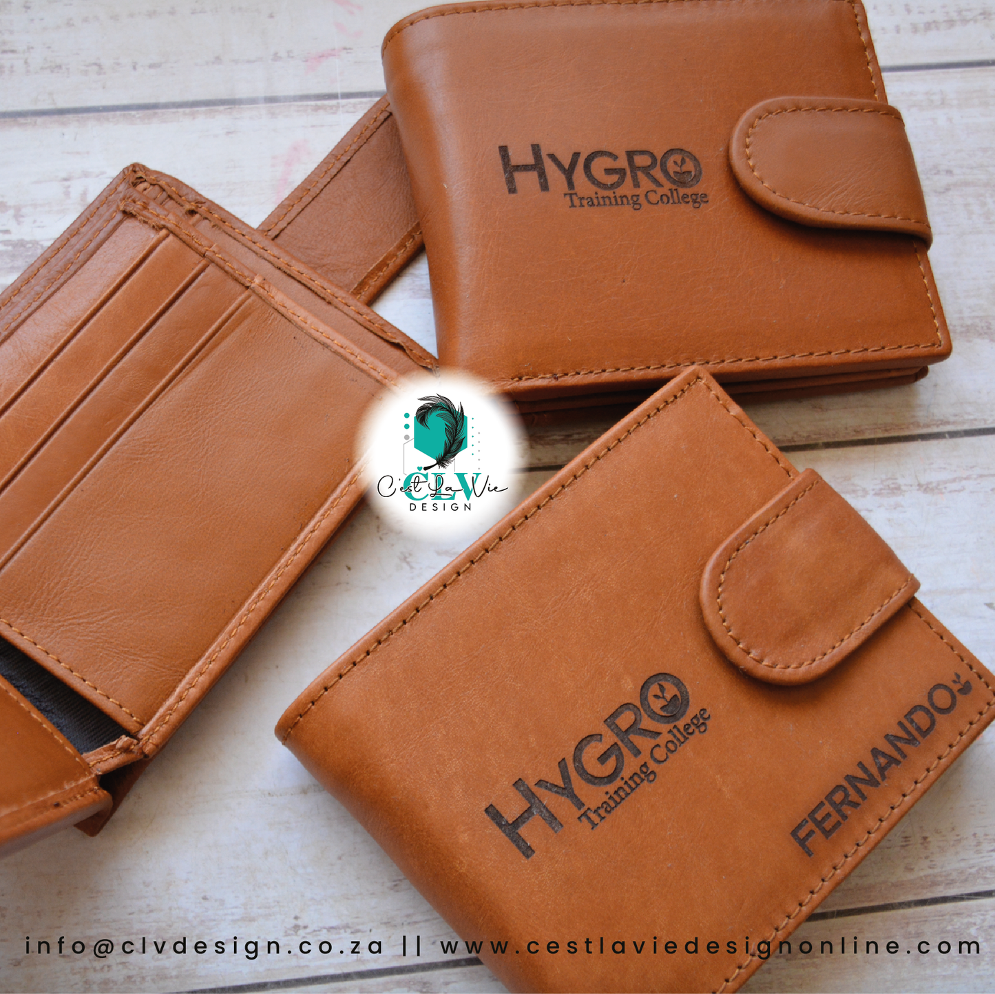 GENUINE LEATHER CAMEL MOUNTAIN WALLET - TAN COLOR