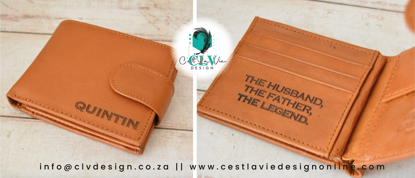 GENUINE LEATHER CAMEL MOUNTAIN WALLET - TAN COLOR
