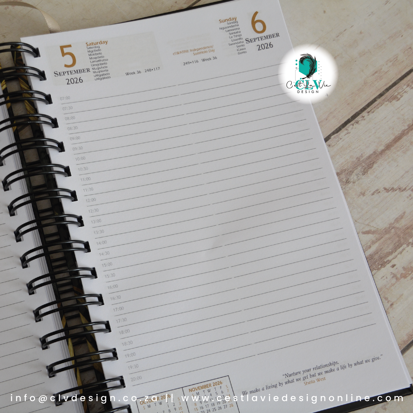 2026 WIRE BIND HARD COVER DIARY