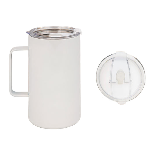 LARGE STEEL MUG WITH HANDLE