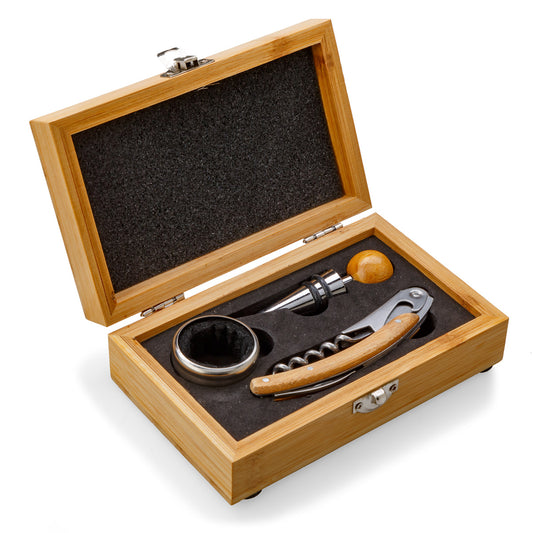 BAMBOO WOOD WINE SET