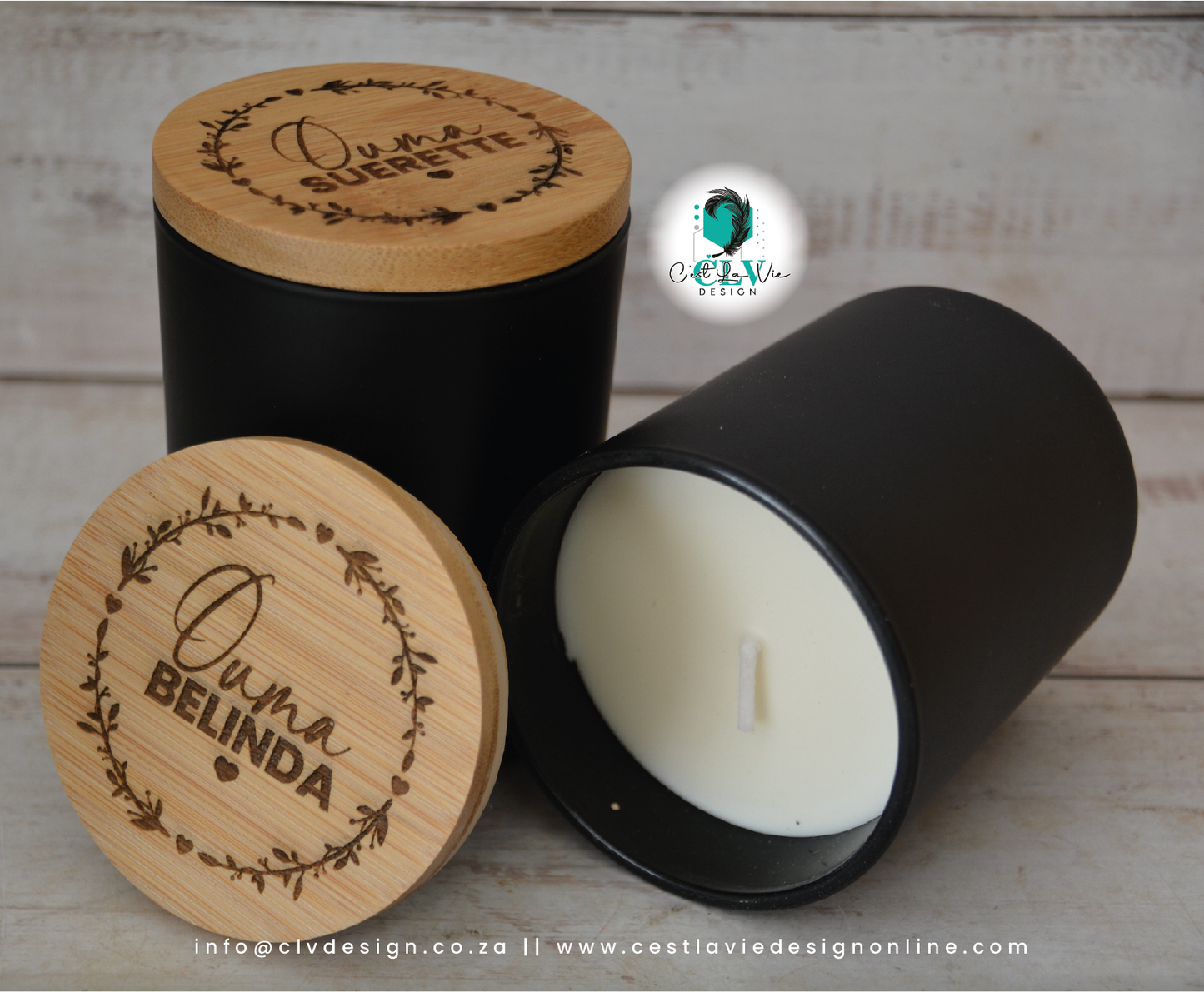 BAMBOO LID SCENTED CANDLE