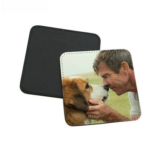 PU LEATHER COATSER (STITCHED)