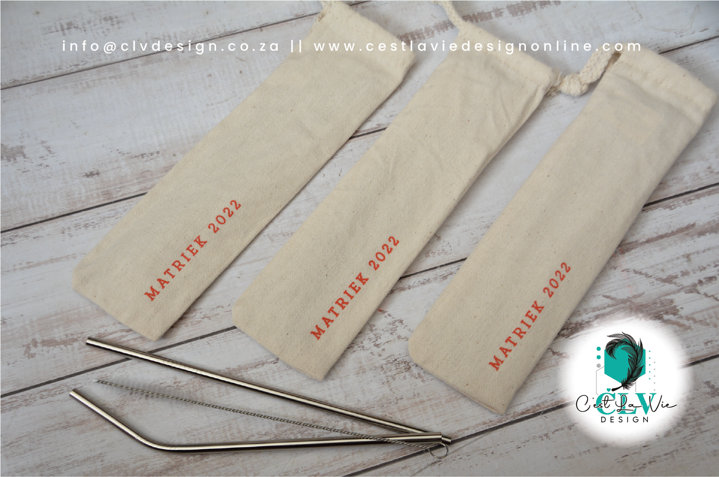 STRAW SET WITH BAG