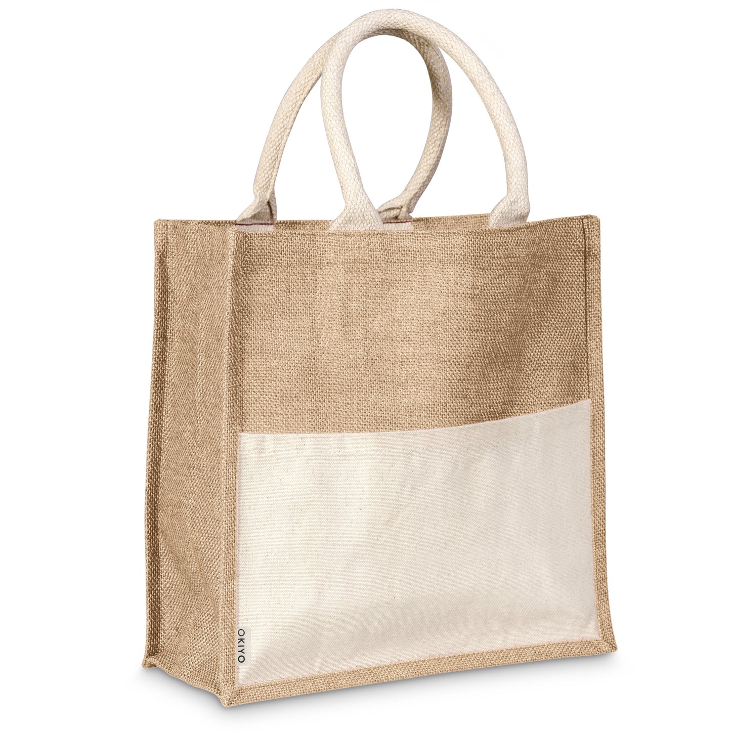 JUTE AND COTTON TOTE BAG