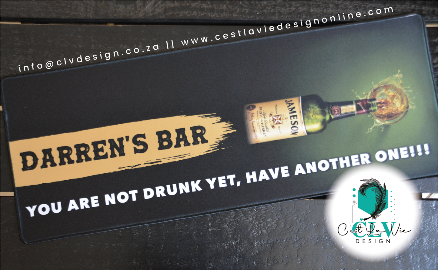 PRINTED BAR/DESK/GAMER MAT (78cm x 30cm)