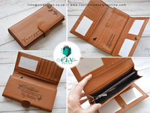 Load image into Gallery viewer, GENUINE LADIES LEATHER WALLET WITH CLIP - TAN COLOR