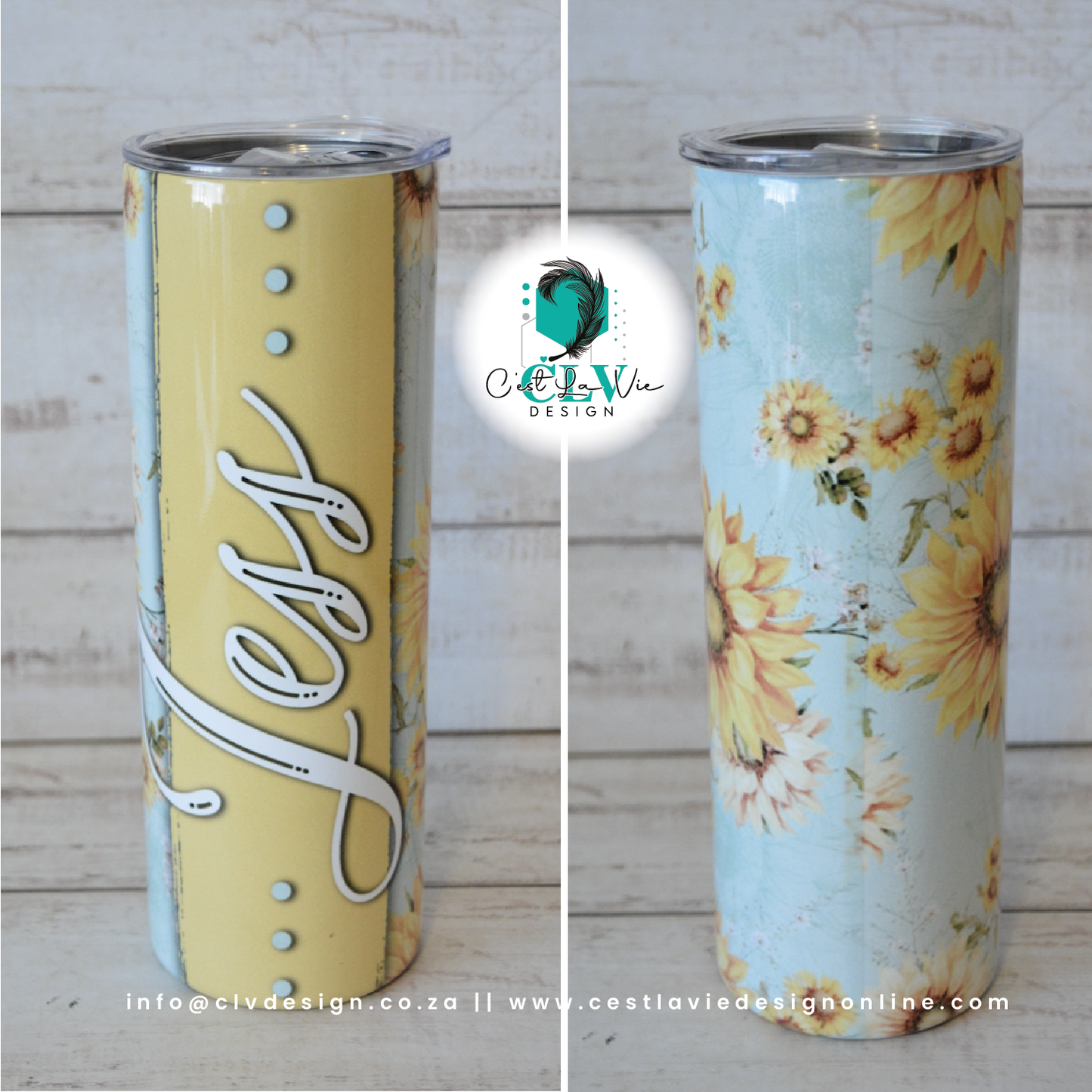 PERSONALISED STEEL SKINNY TUMBLER