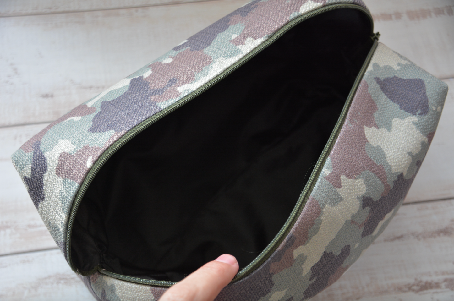 PRINTED BOX TOILETRY BAG