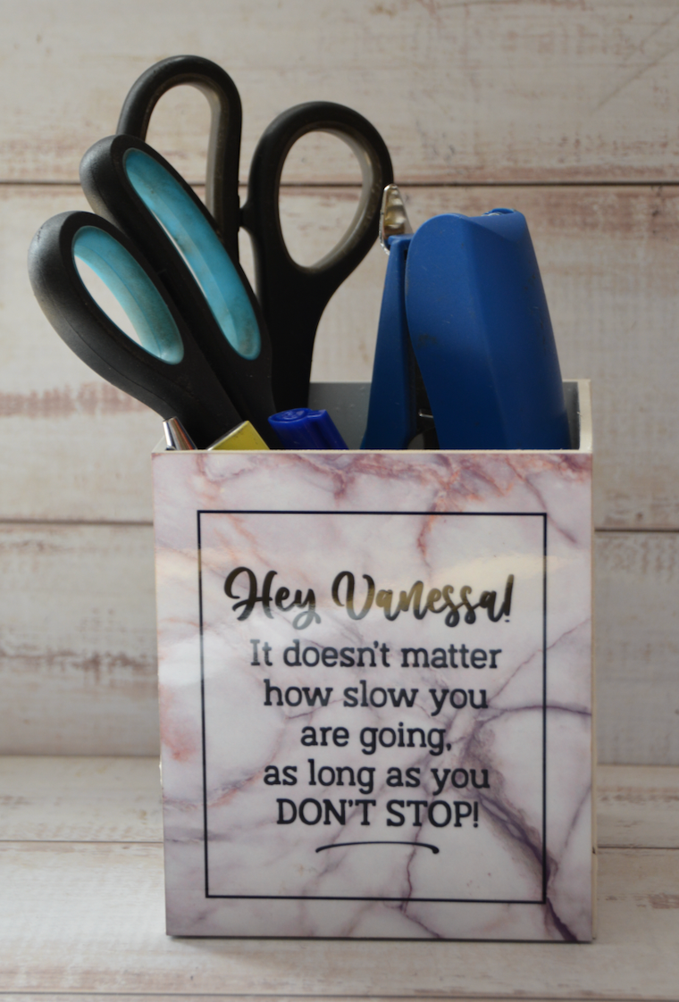 WOODEN (MDF) PRINTED PENCIL HOLDER